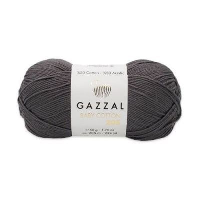 Пряжа Gazzal Baby Cotton 205 (536); Состав: 50% Хлопок, 50% Акрил; 50 гр/205 м